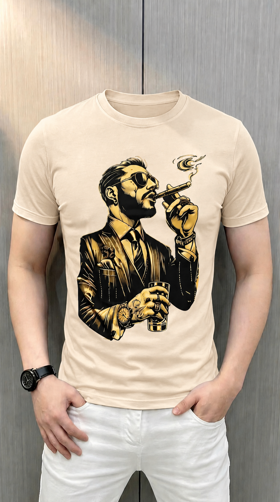T-Shirt The Young Man Smoking