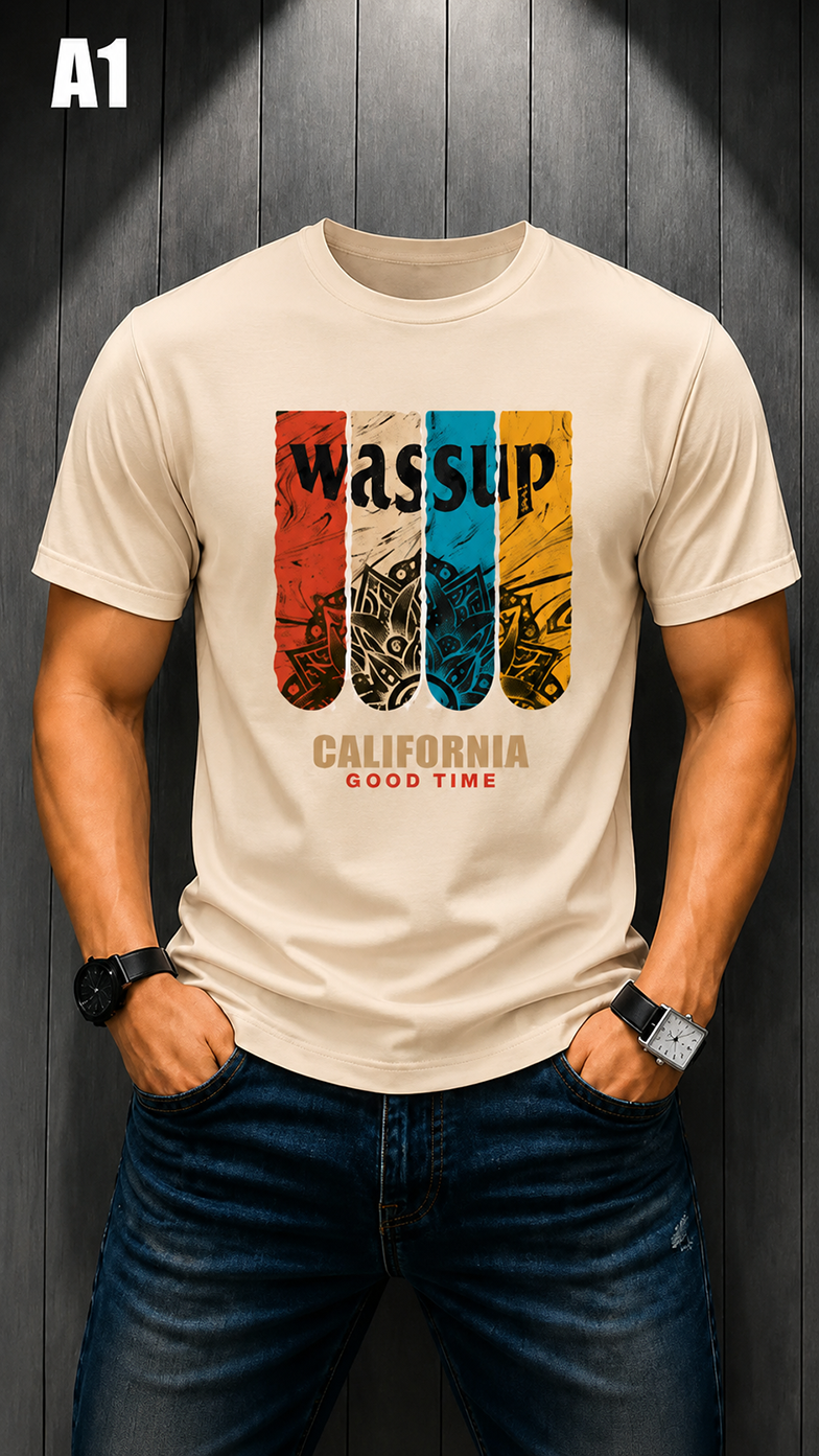 T-Shirt cotton Wassup California