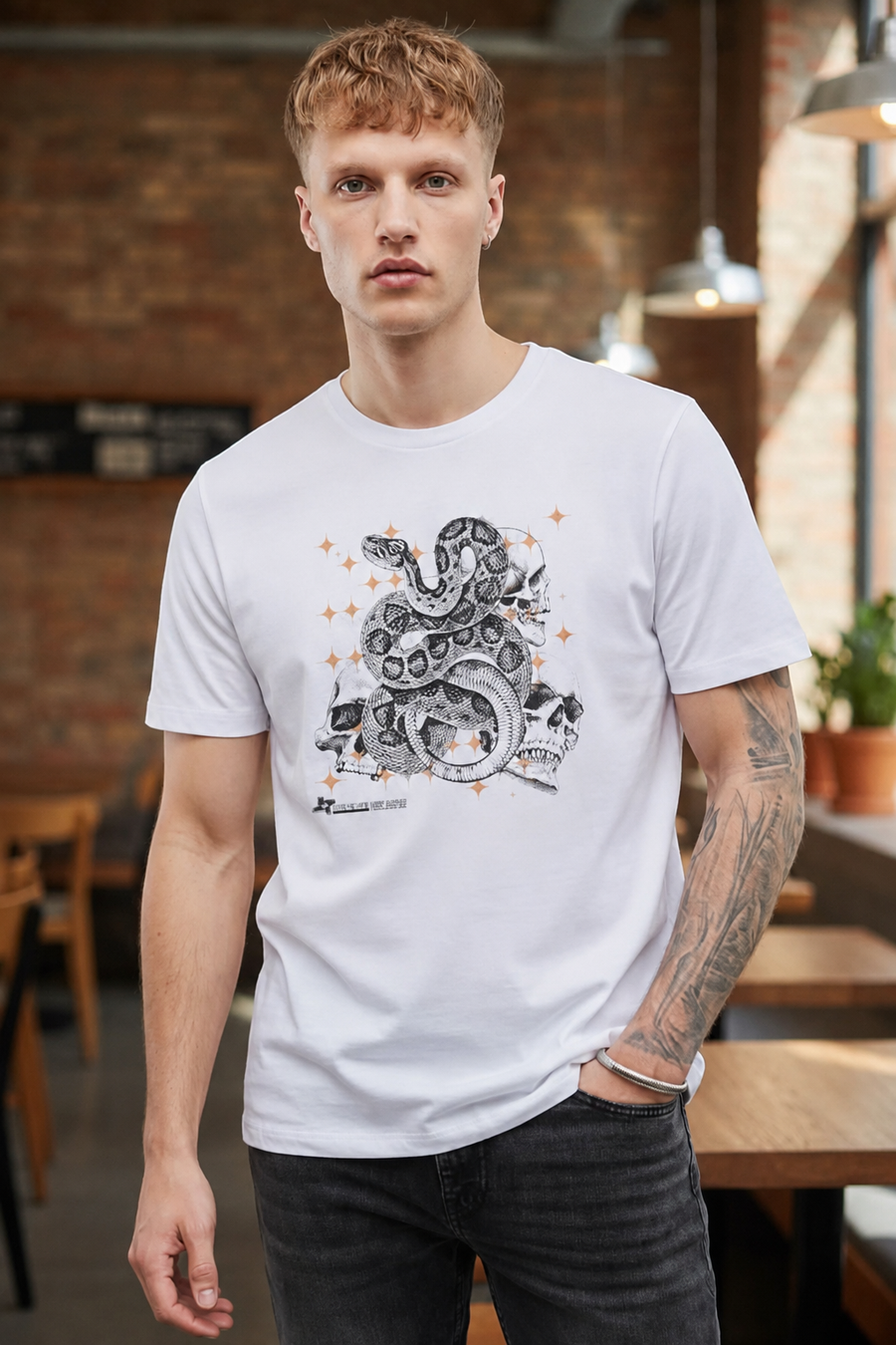 Serpent & Skull Vintage Graphic Tee