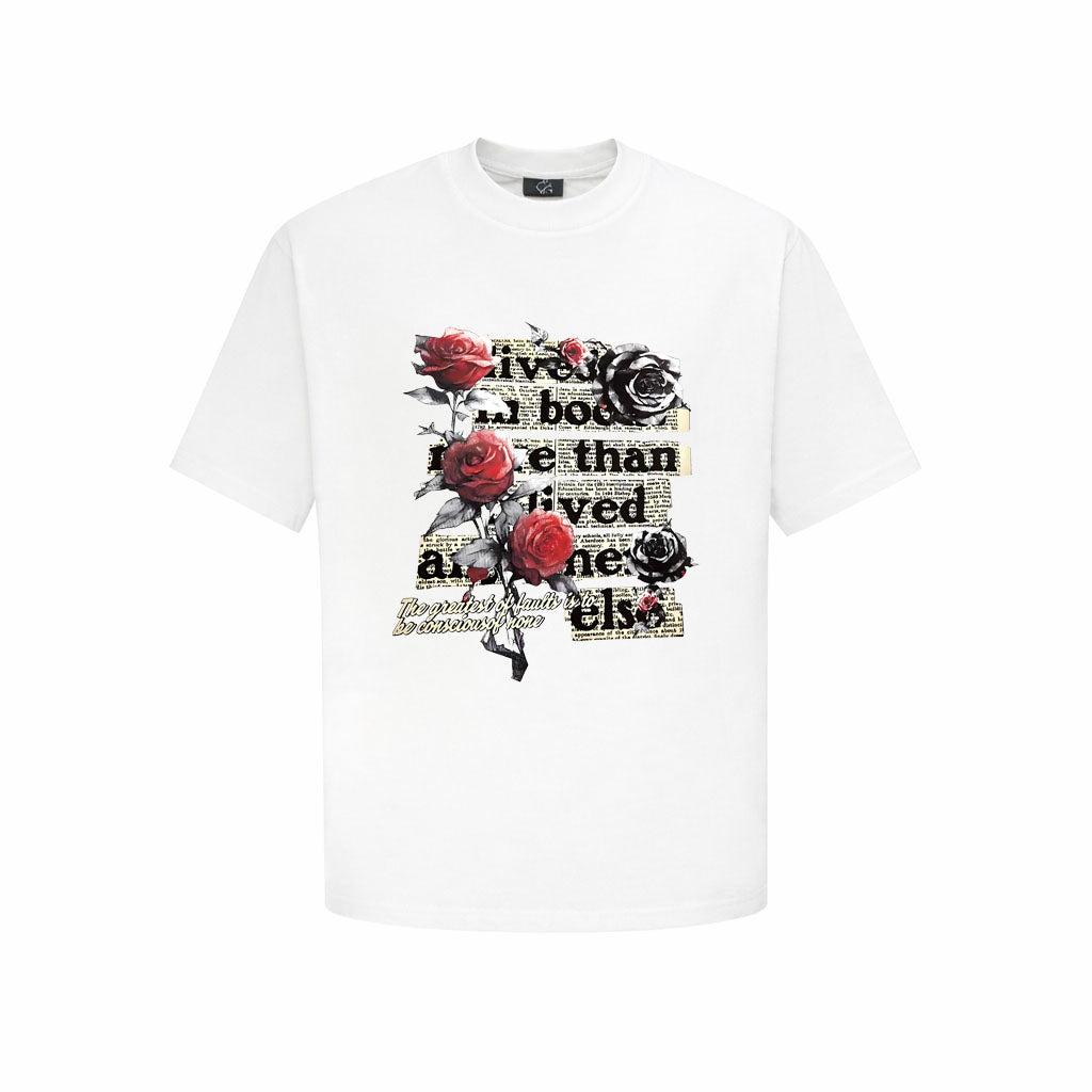 Chapel Official - "Crimson Verse" Vintage Rose Collage Tee