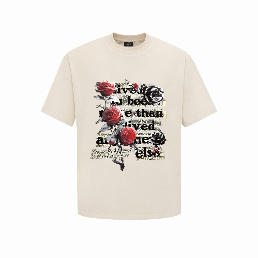 Chapel Official - "Crimson Verse" Vintage Rose Collage Tee