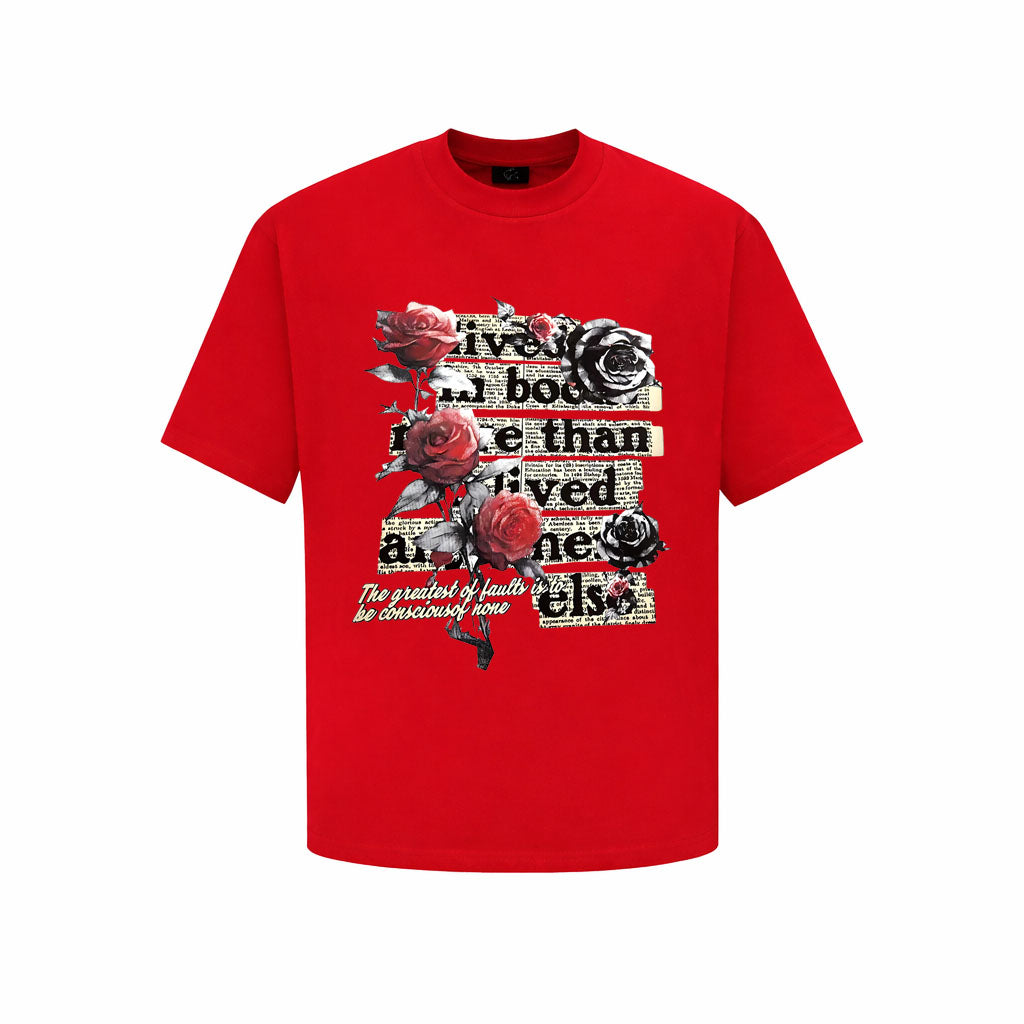 Chapel Official - "Crimson Verse" Vintage Rose Collage Tee