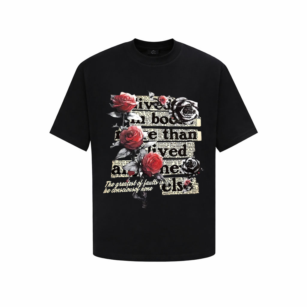 Chapel Official - "Crimson Verse" Vintage Rose Collage Tee