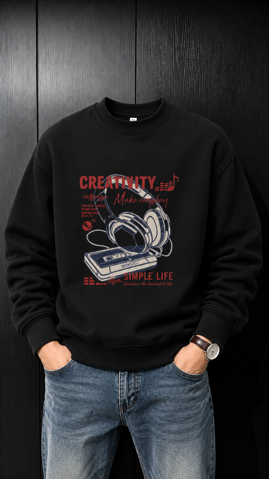 Creativity Music Fleece Sweatshirt