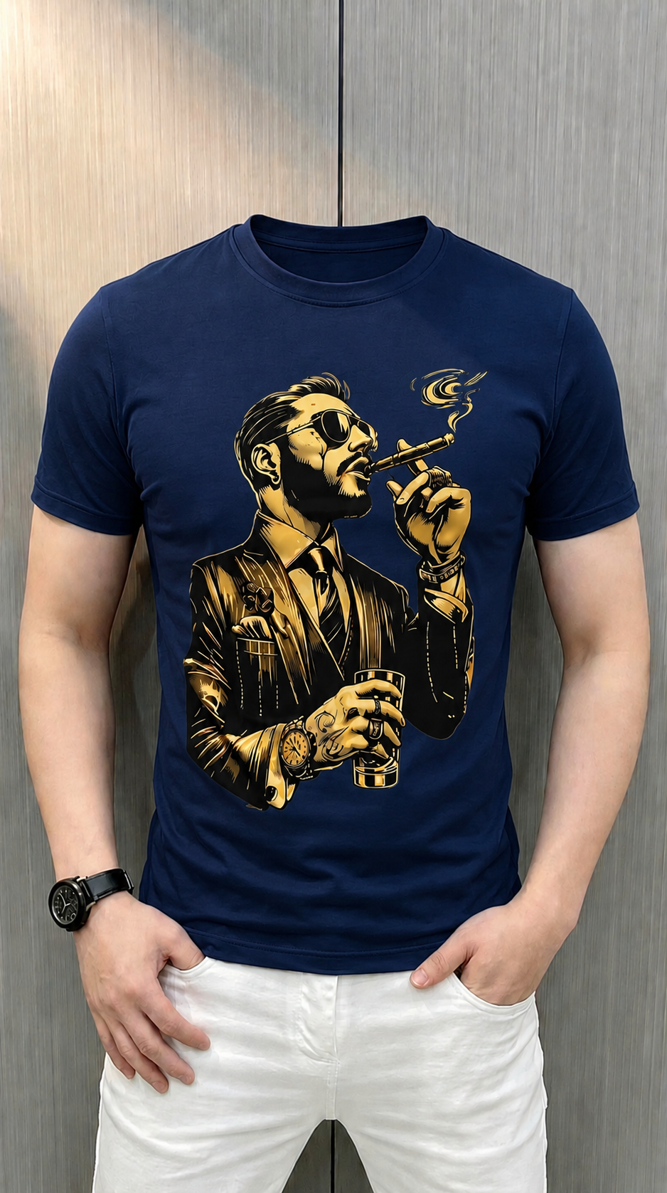 T-Shirt The Young Man Smoking