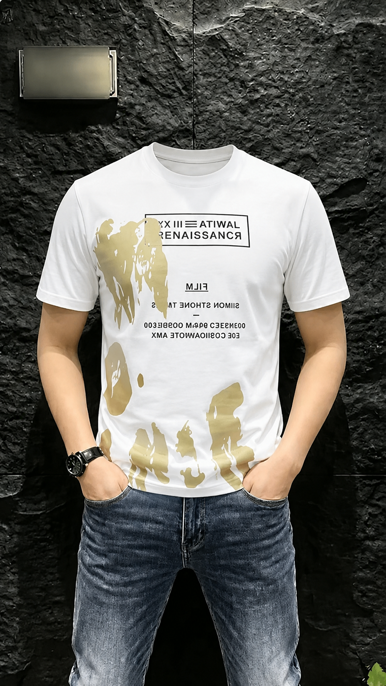 T-Shirt Painted Roof Pattern
