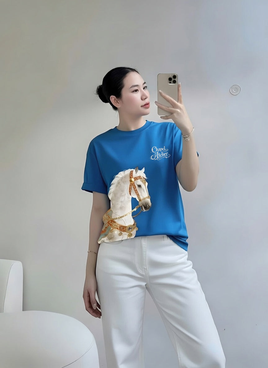 Chapel Official - "Atelier Stallion" Noble White Horse Tee