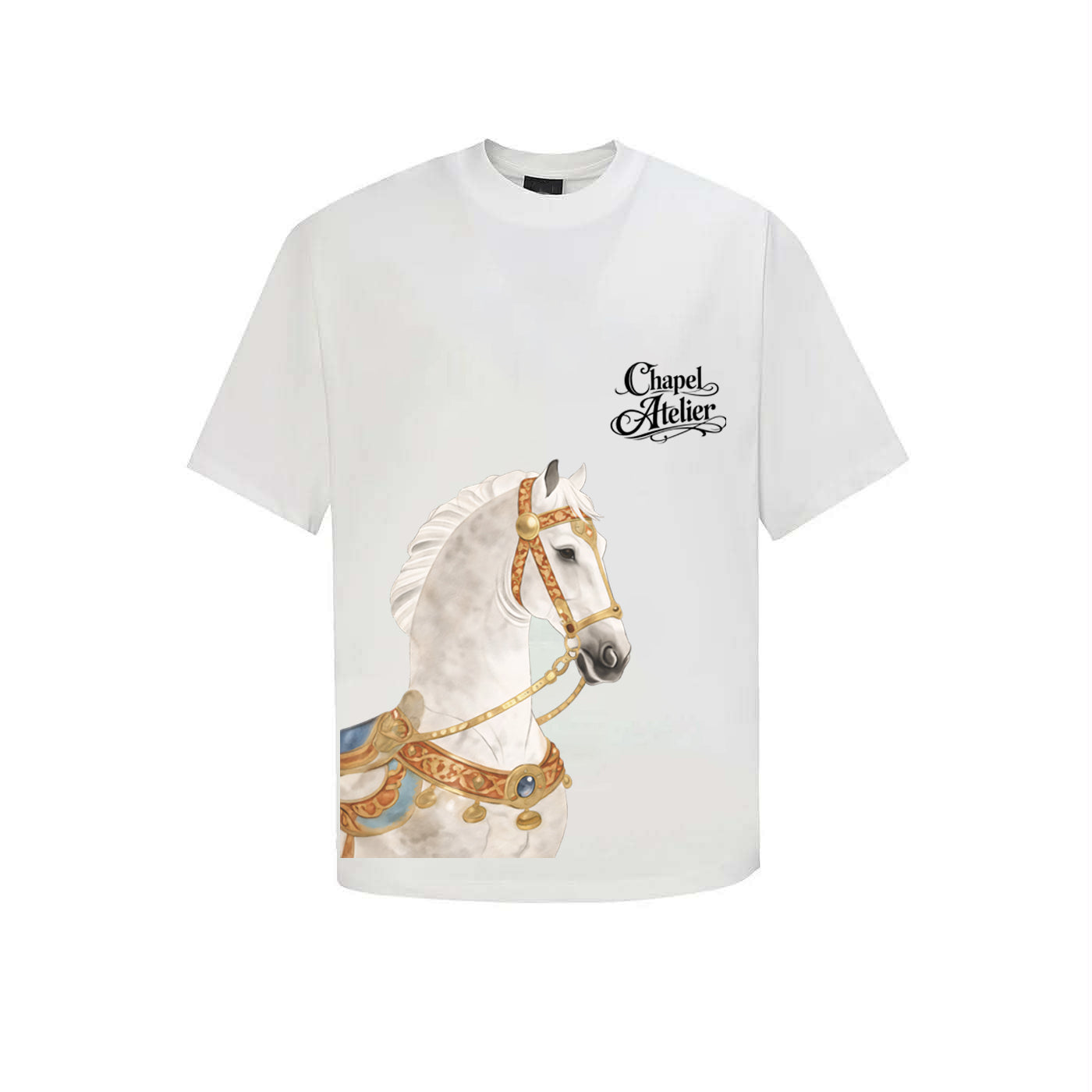 Chapel Official - "Atelier Stallion" Noble White Horse Tee