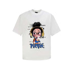 The Girl take the headphone streetwear  T-Shrit