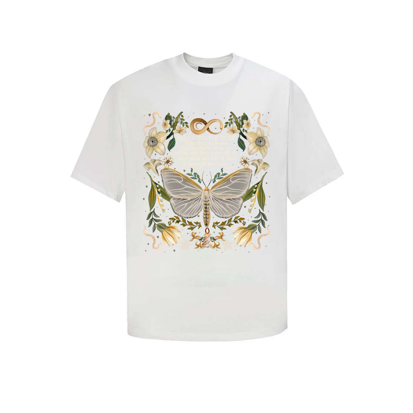 Chapel Official - "Authentic Soul" Moth & Floral Art Tee