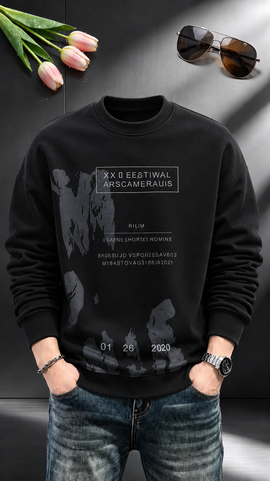 Abstract Street Fleece Sweatshirt