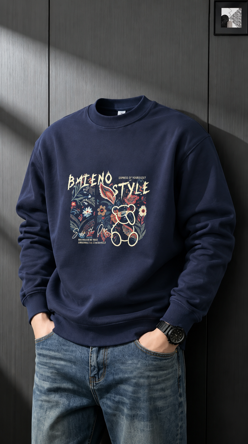 Batieno Style Fleece Sweatshirt