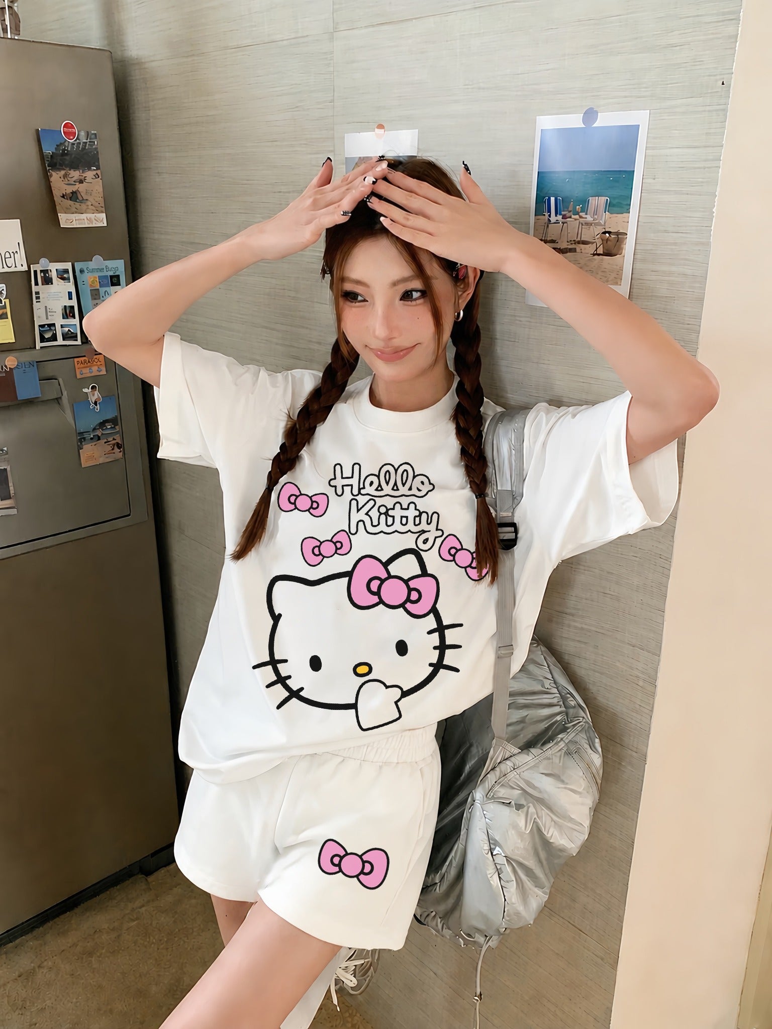Bộ thun Hello kitty nơ