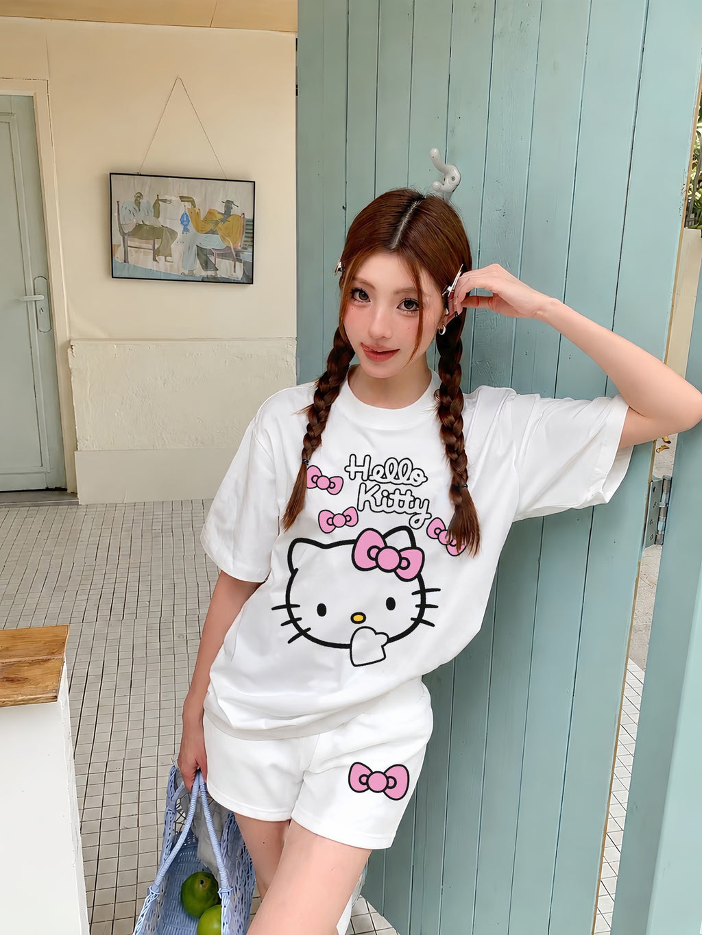Bộ thun Hello kitty nơ