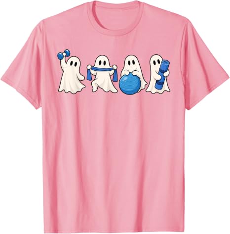 Halloween Ghost Yoga Fitness Workout T-Shirt