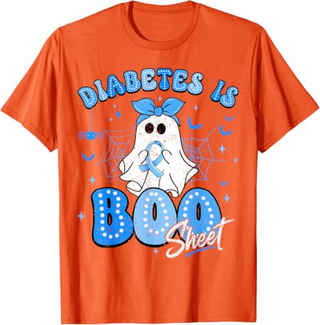 Diabetes is Boo Sheet Halloween Ghost Diabetes Awareness T-Shirt