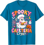 Spooky Cafeteria Crew Halloween Ghost Lunch Lady School Fall T-Shirt