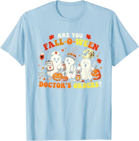 Funny Nurse Halloween Ghost Medical Fall Humor T-Shirt