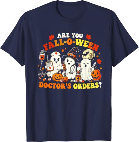 Funny Nurse Halloween Ghost Medical Fall Humor T-Shirt