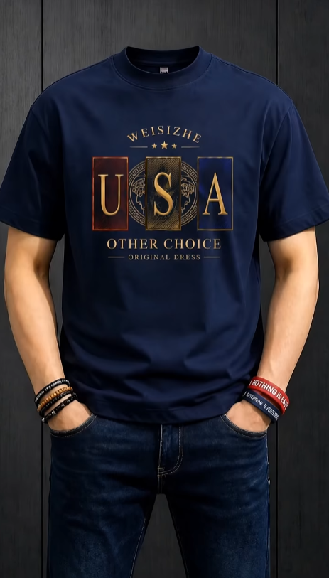 T-Shirt USA Casual Cotton T-Shirt
