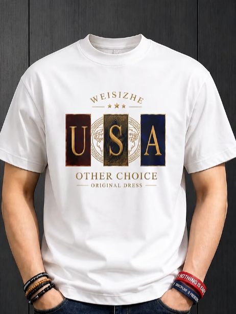 T-Shirt USA Casual Cotton