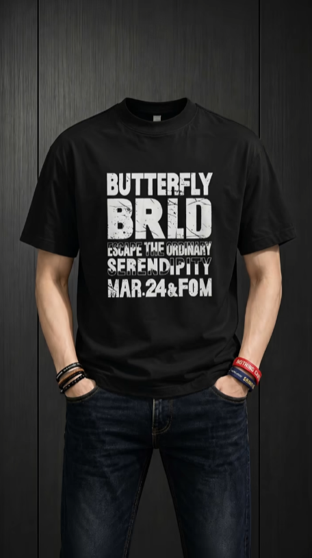 T-Shirt BUTTERFLY BRLD Cotton