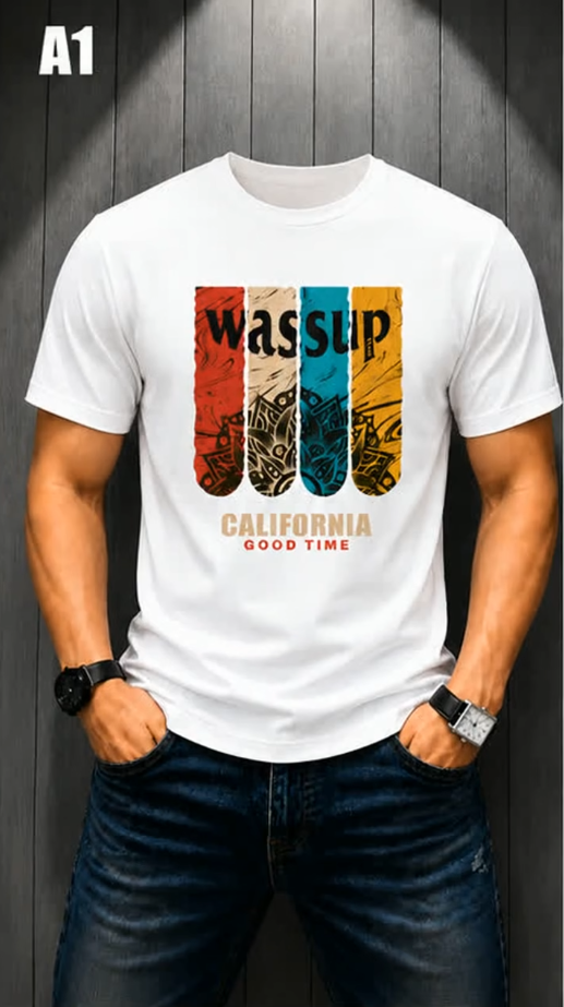 T-Shirt cotton Wassup California