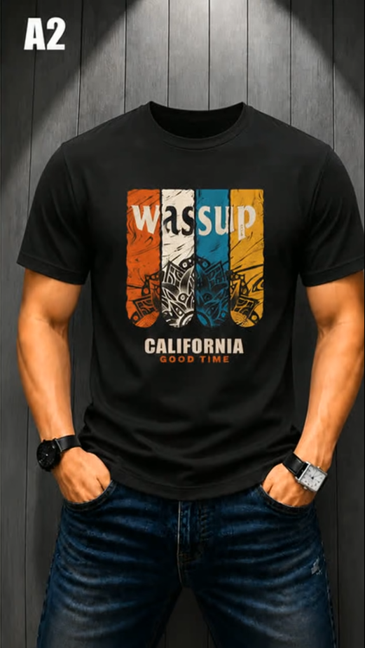 T-Shirt cotton Wassup California