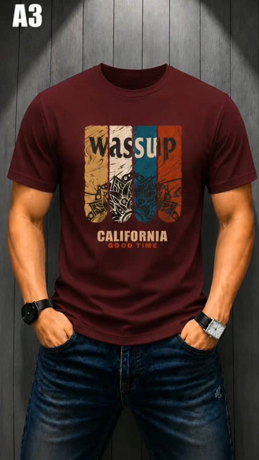 T-Shirt cotton Wassup California