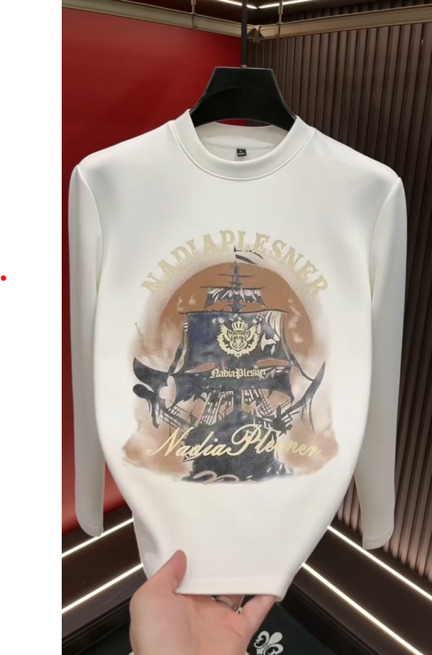 Vintage Pirate Graphic Long Sleeve Tee
