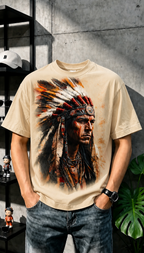 Native Warrior Graphic T-Shirt