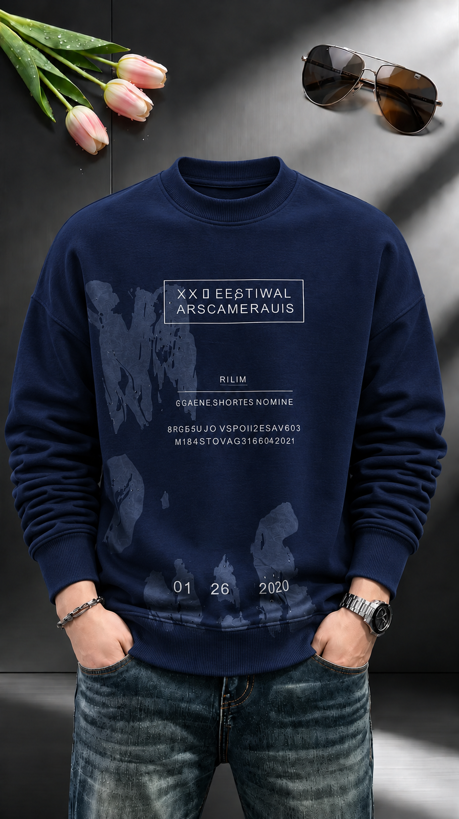 Abstract Street Fleece Sweatshirt