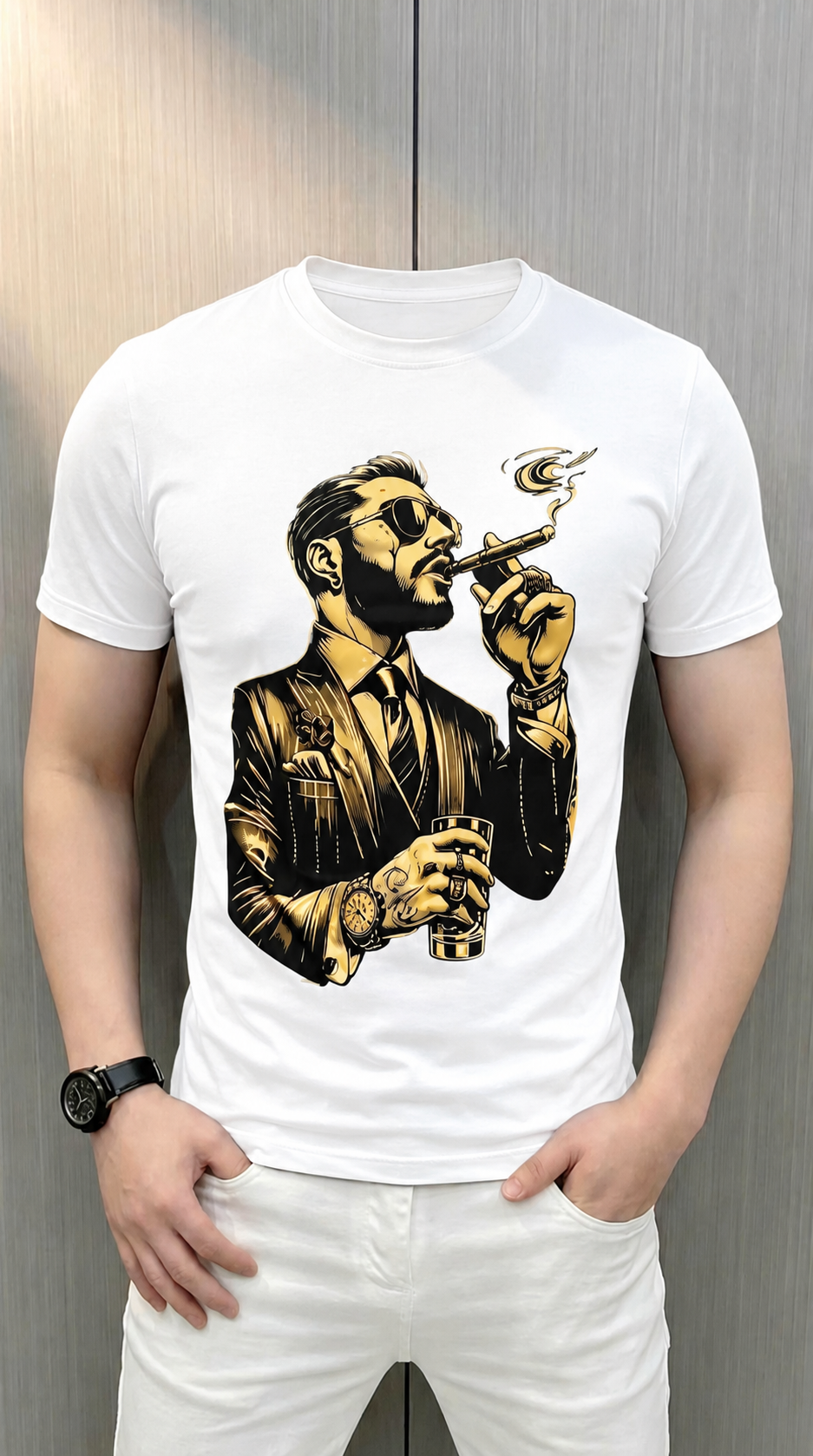 T-Shirt The Young Man Smoking