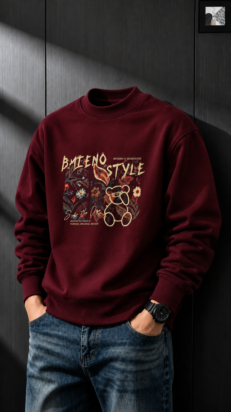 Batieno Style Fleece Sweatshirt