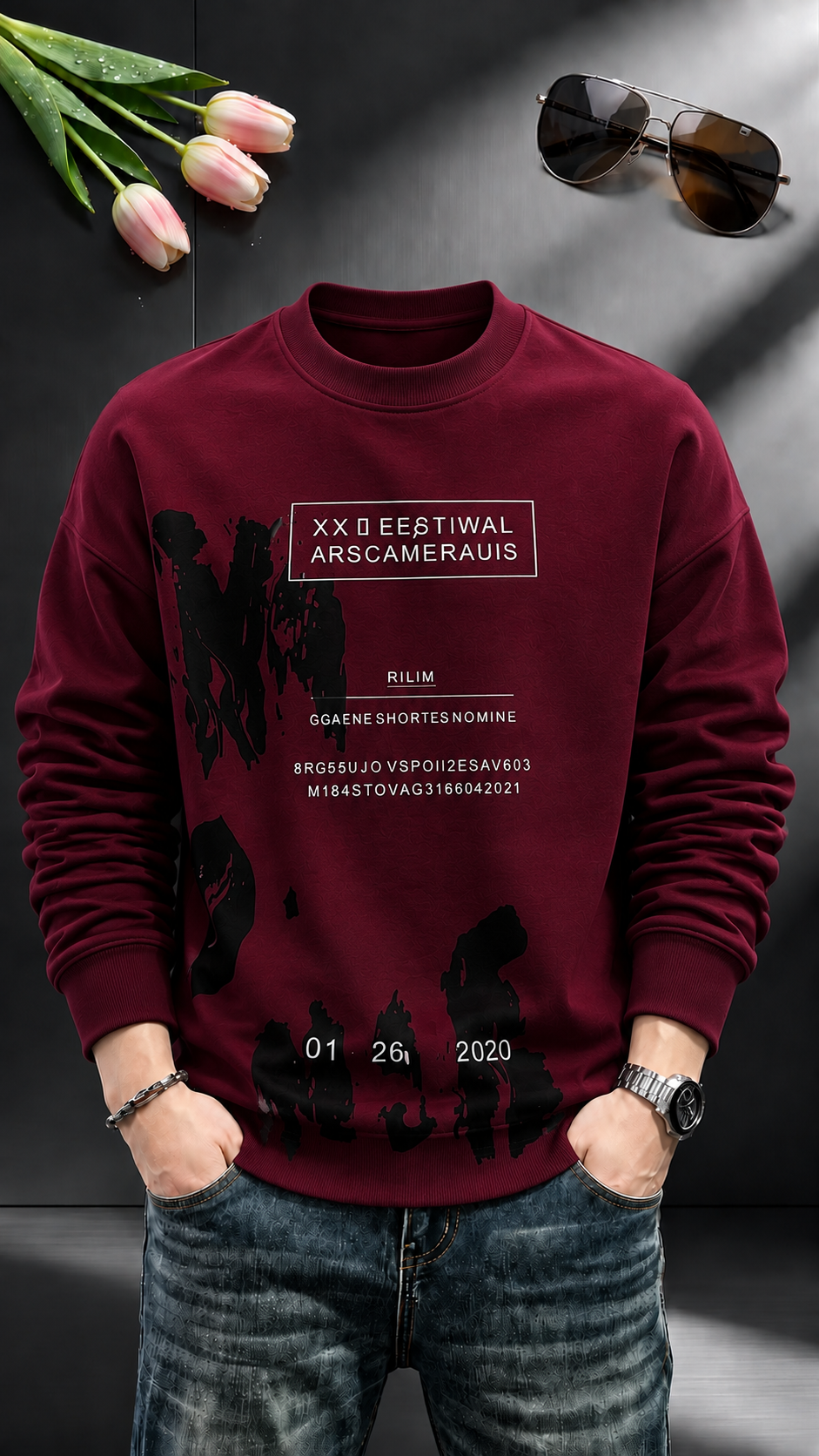 Abstract Street Fleece Sweatshirt
