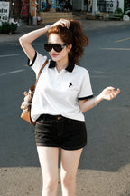 Women’s Contrast Trim Polo Shirt - Chapel Tshirt