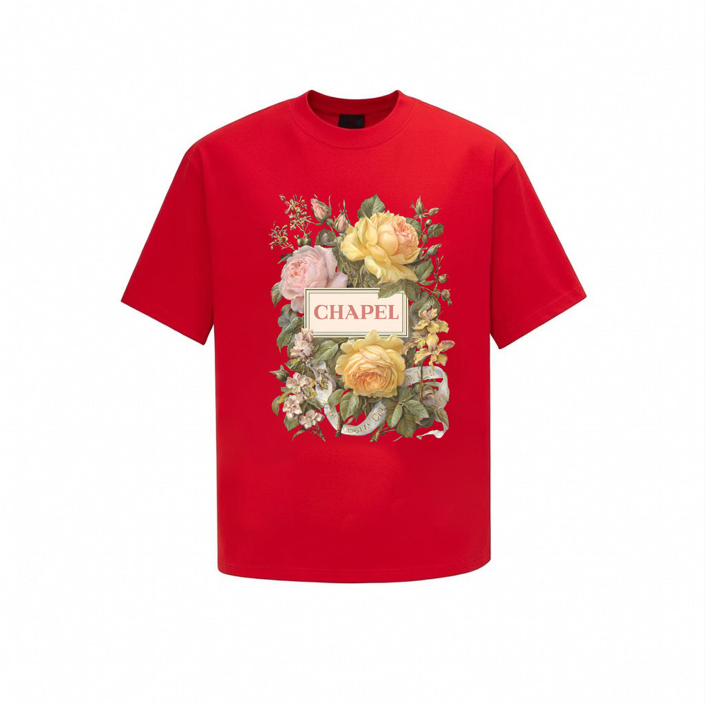 Flower Yellow Basic  T-Shirt
