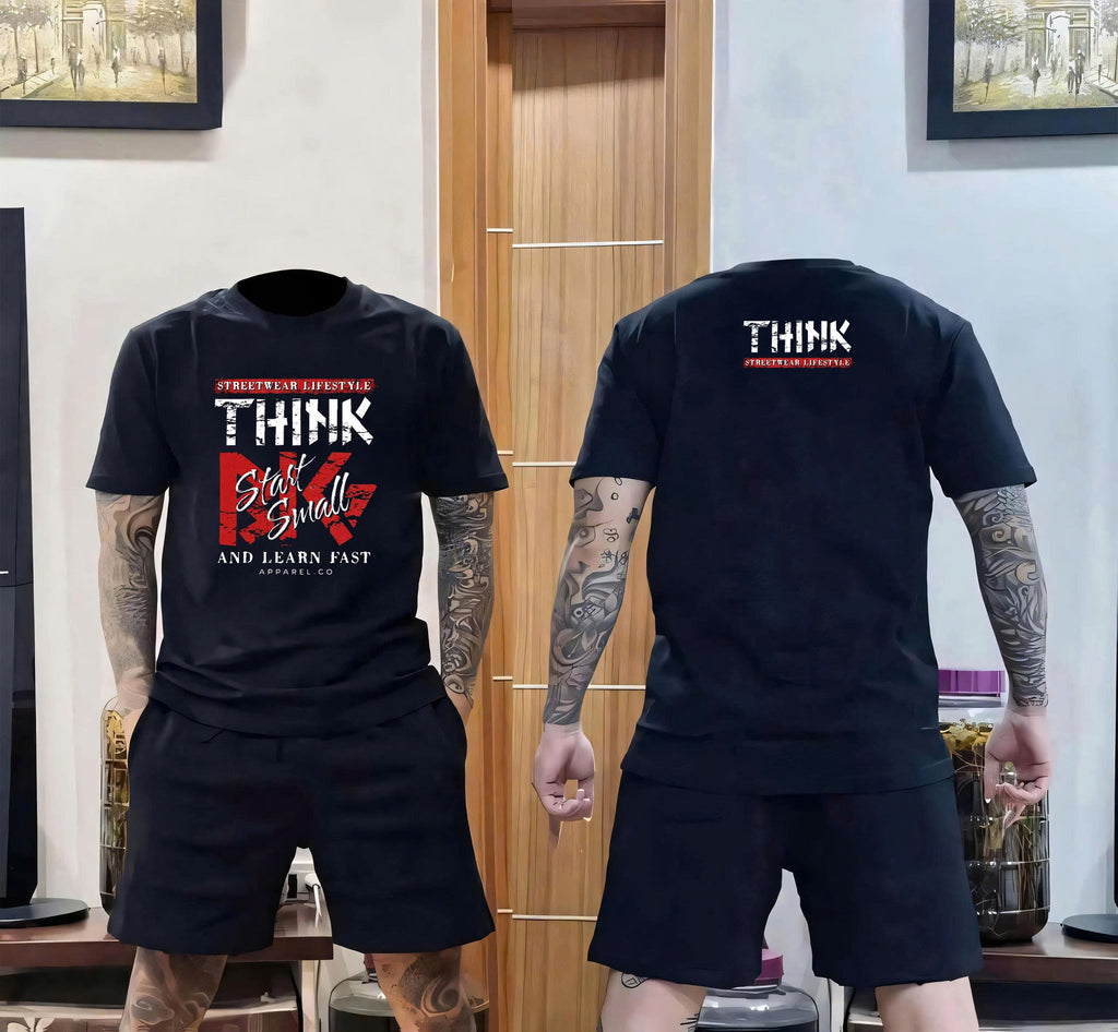 Think Start Small Graphic Tee & Shorts Set