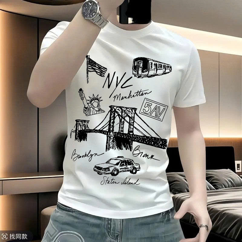 NYC Manhattan Bridge Graphic T-Shirt