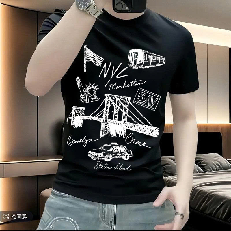 NYC Manhattan Bridge Graphic T-Shirt