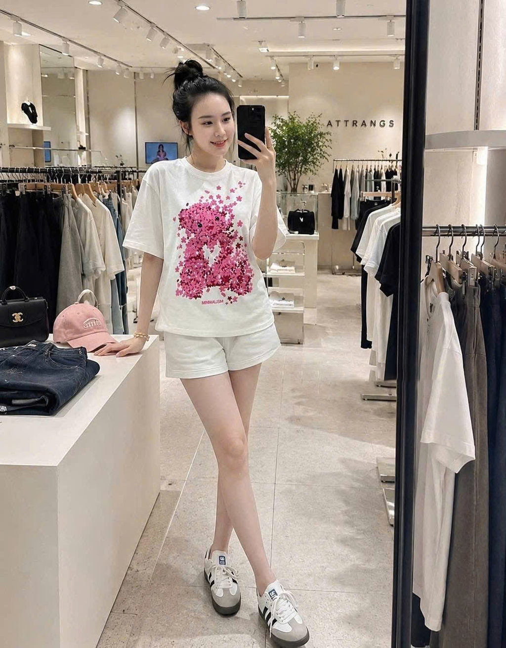 Bộ thun gấu hồng